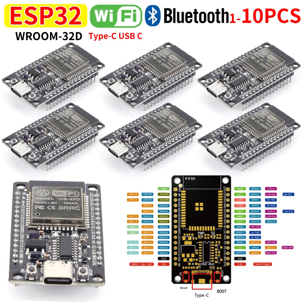 Smart Home Esp32 - Development Board Module WiFi + Bluetooth-compatibel