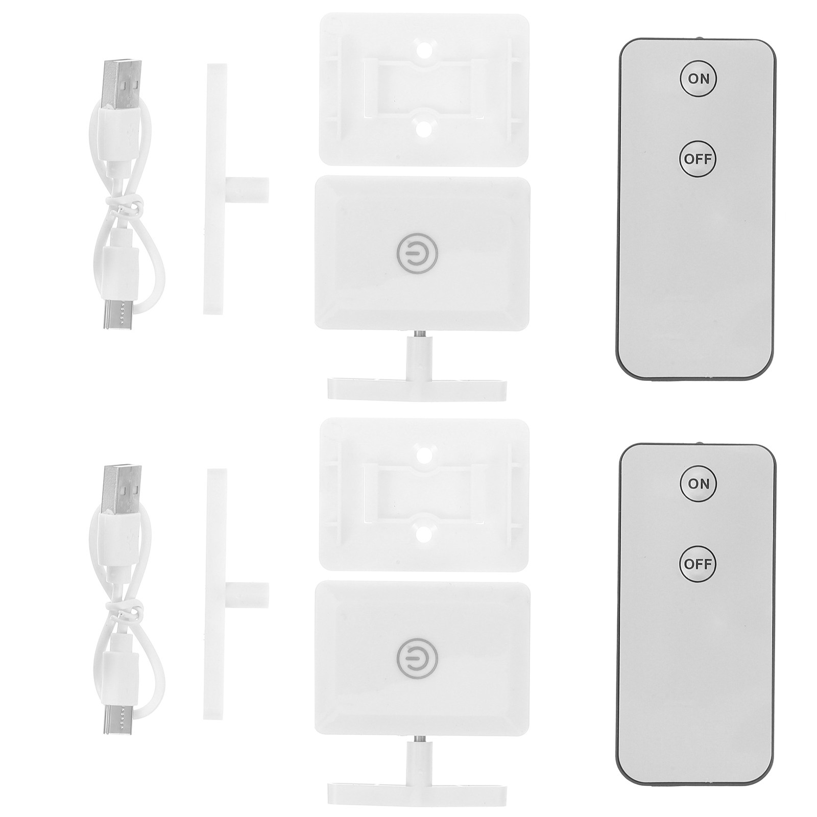 Smart Home Living Room - 2Sets Afstandsbediening Schakelaar Draadloze Knopbediening Smart
