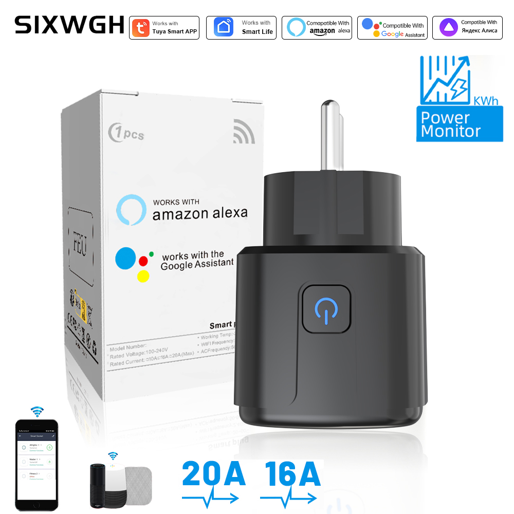 Smart Home Project - Tuya Smart Socket WiFi-afstandsbediening EU-stekker met