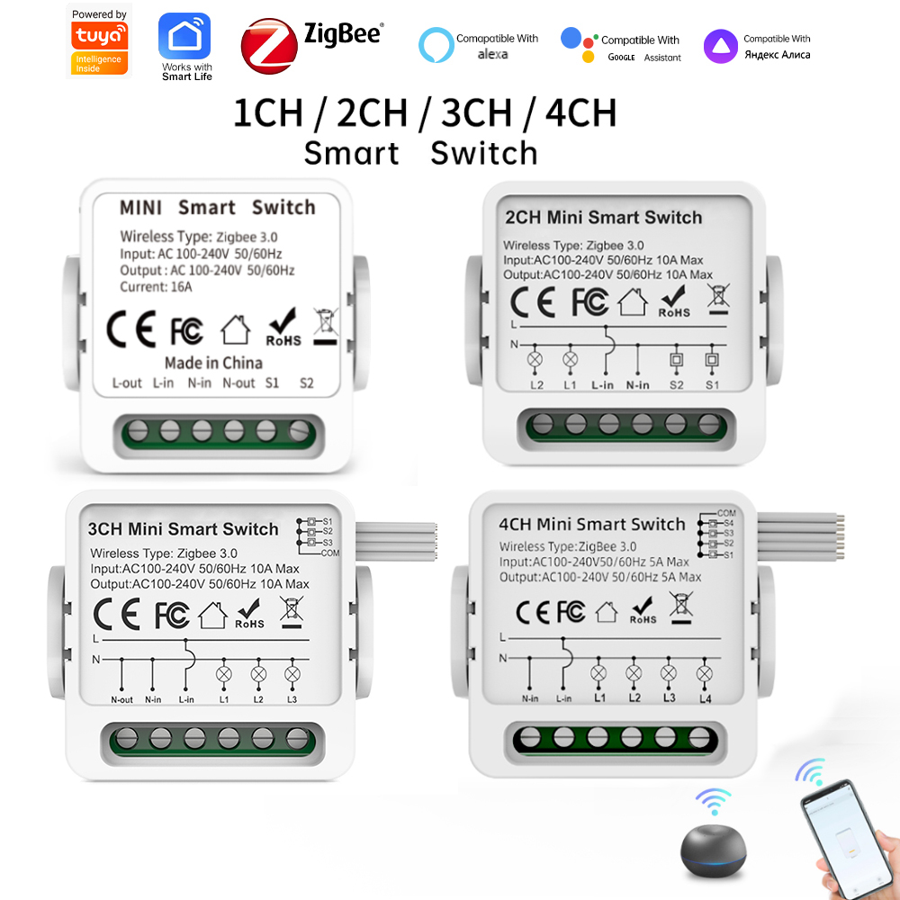 Smart Home Project - Tuya Zigbee 3.0 Smart Switch 1/2/3/4-weg