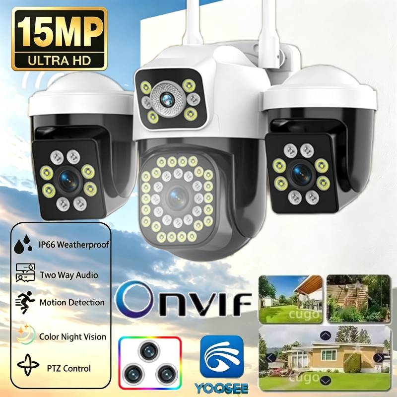 Smart Home Kamera - 15MP Drievoudige Lenzen Drievoudige Schermen PTZ