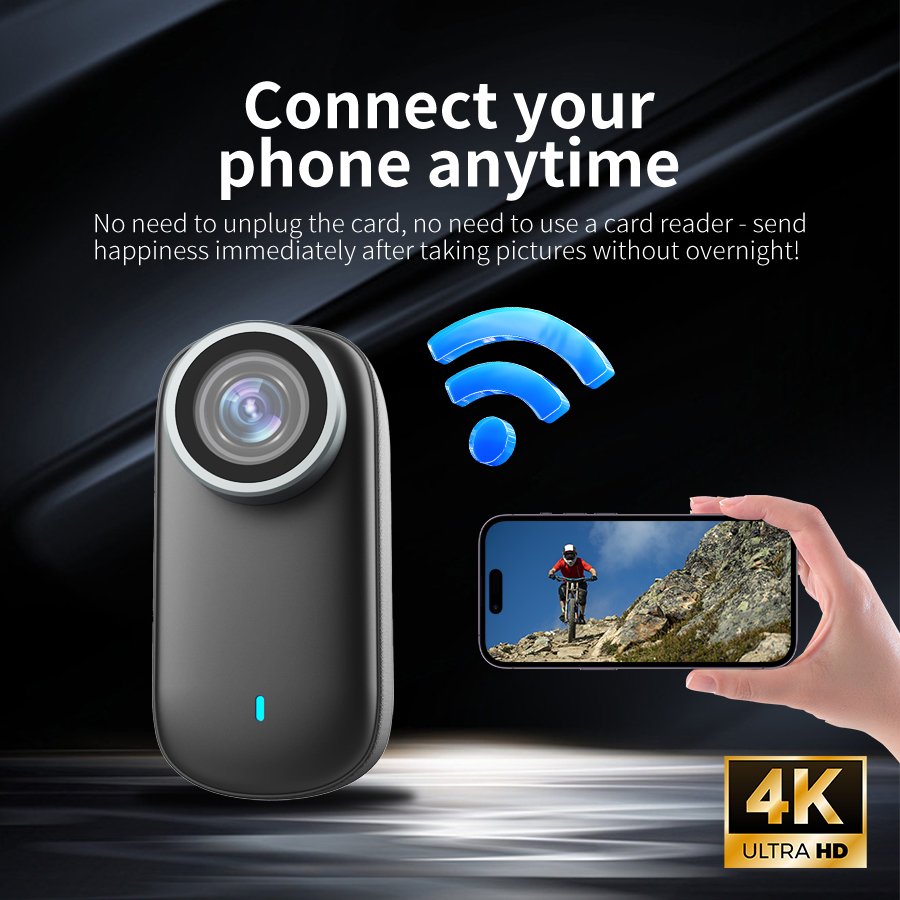 Smart Home Kamera - UHD 4K Mini Duimcamera Actie Espia