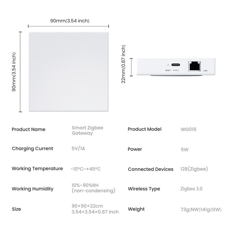Fijne textuur - Tuya Zigbee Sm - Smart Home Hub Device recensie en prijs