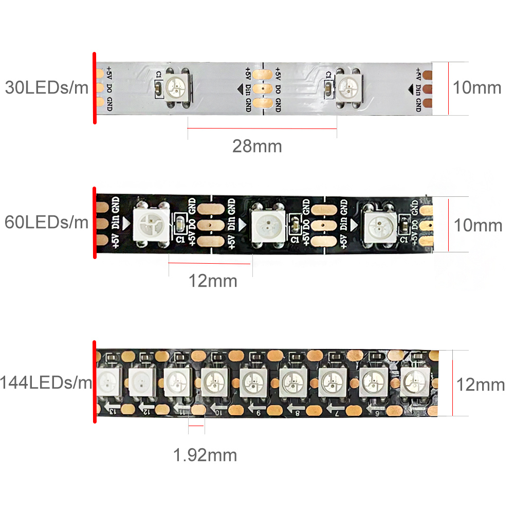 DC5V WS2812B 5 m/rol 30/60/144 - Smart Home Living Room recensie en prijs