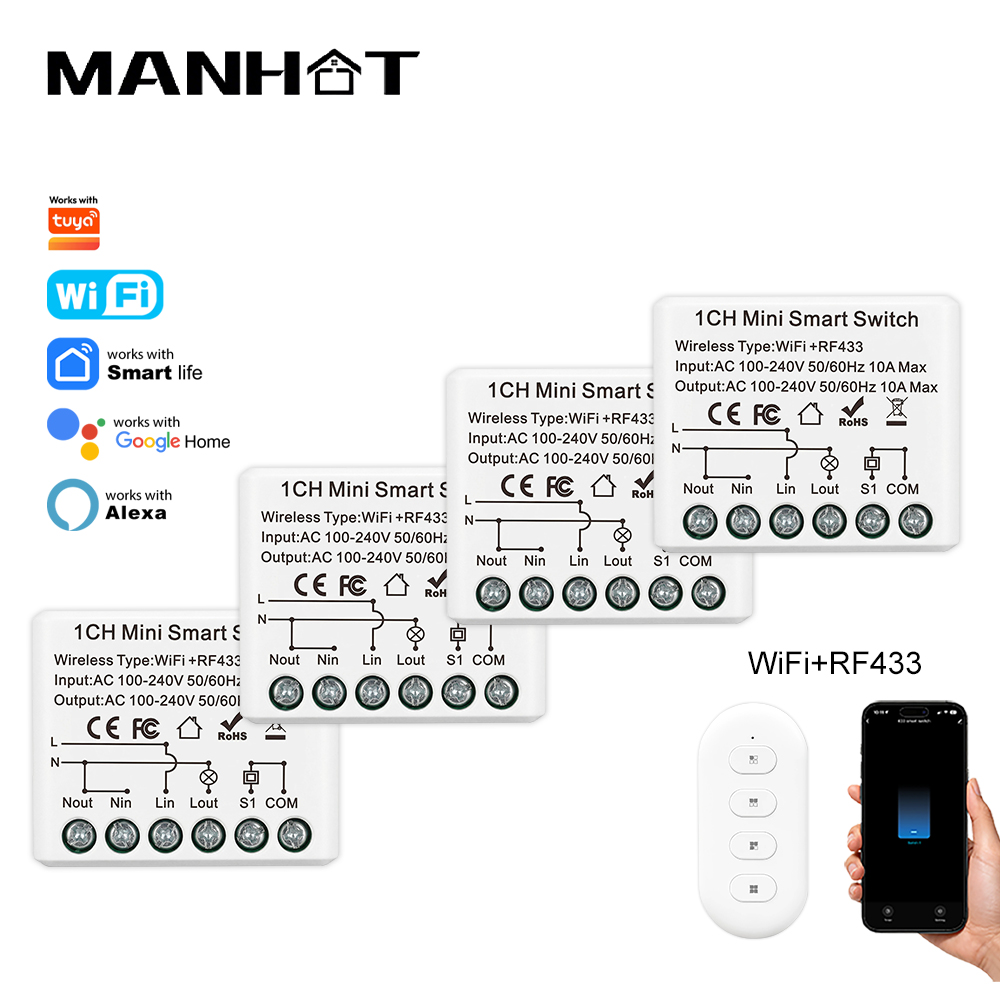 10A Mini WIFI Smart Switch RF4 - Smart Home Project recensie en prijs