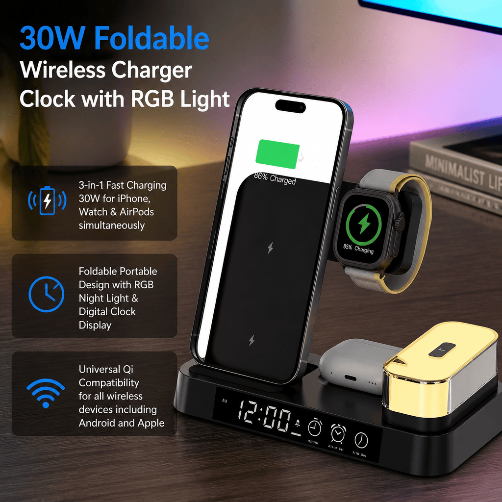3-in-1 opvouwbare draadloze op - Smart Night Light recensie en prijs