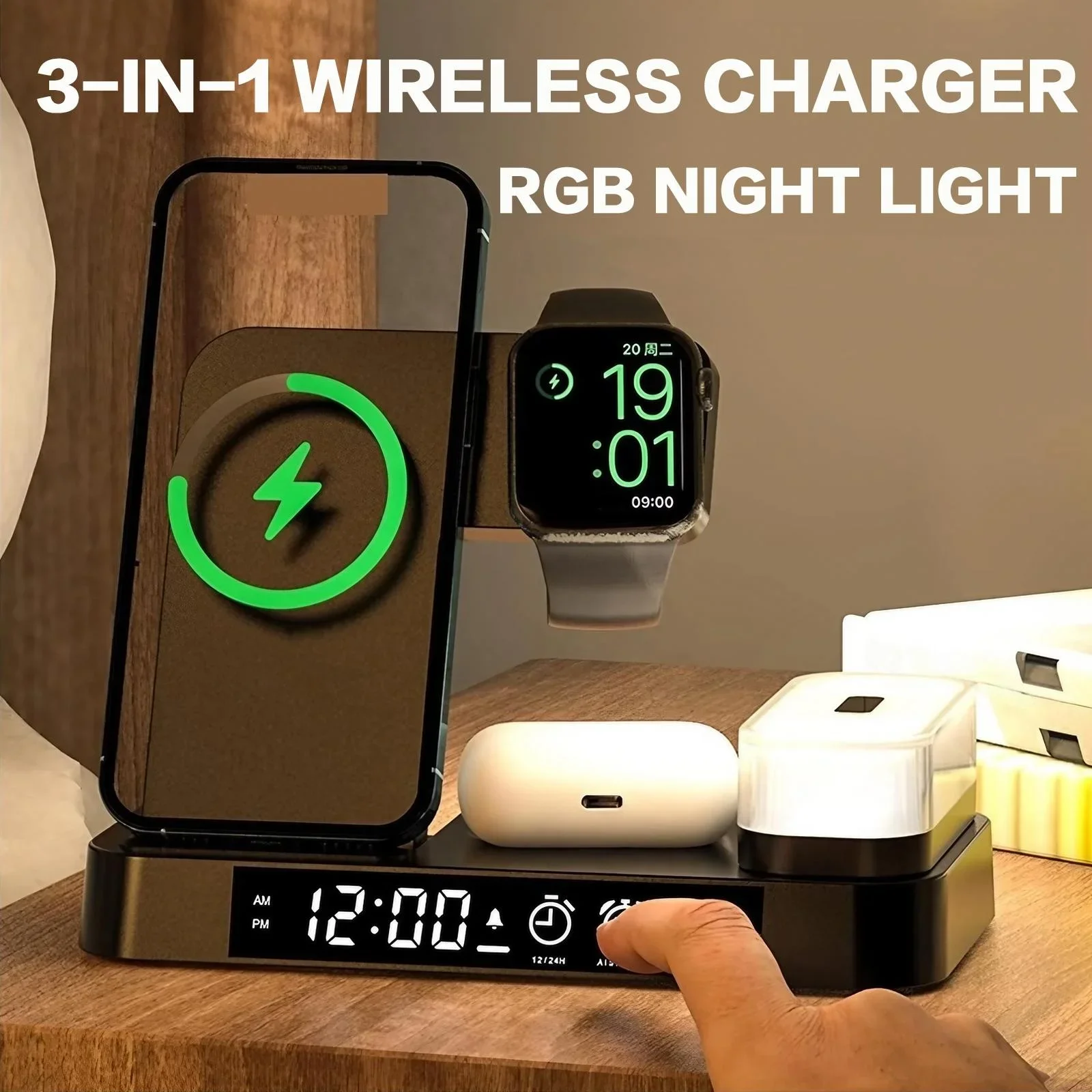 3-in-1 opvouwbare draadloze op - Smart Night Light recensie en prijs